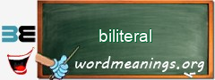 WordMeaning blackboard for biliteral